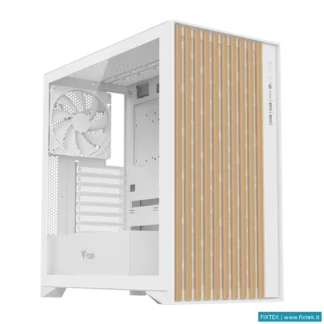 Case Itek Itek Case Woody, Gaming Tower, Atx, 3X12CM Black Fan, 2XUSB3, Type-C, Wood Front, Temp Gla