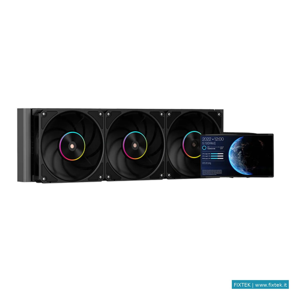CPU Dissipatori Itek Itek Dissipatore A Liquido Thermora 50B 360MM Skt Universale Argb Pwm Fan LCD 1