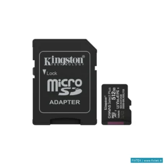Memorie Flash Kingston Kingston Micro Sdxc 512GB Canvas Select Plus Gen3 150MB Card Con Adattatore