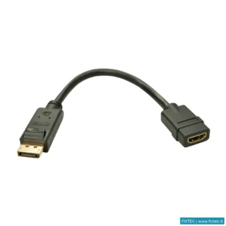 Adattatori Lindy Lindy Adattatore Cavo Displayport/Hdmi, M/F, Attivo, 15CM