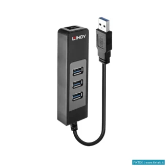 Hub USB Lindy Lindy Adattatore USB 3.1 Gigabit Ethernet Hub