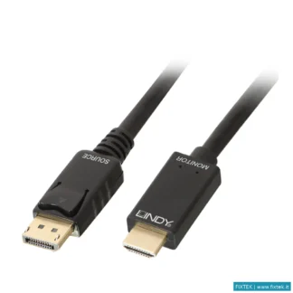 Cavi Hdmi/Vga/Dvi/Dp Lindy Lindy Cavo Displayport/Hdmi 4K30 (Dp: Passivo) 1M