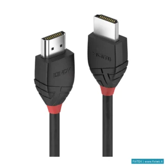 Cavi Hdmi/Vga/Dvi/Dp Lindy Lindy Cavo HDMI 2.0 High Speed Black Line 0,5Mt HDMI M/M