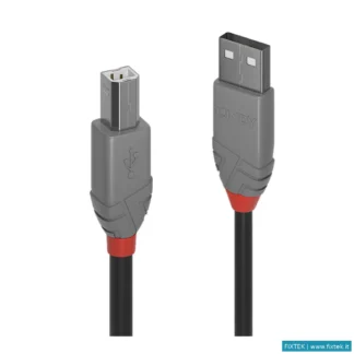 Cavi USB Lindy Lindy Cavo USB 2.0 A/B Anthra Line, 0.5M