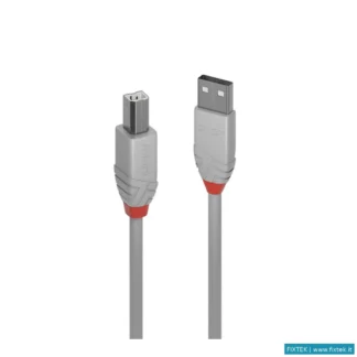 Cavi USB Lindy Lindy Cavo USB 2.0 A/B Anthra Line 2M