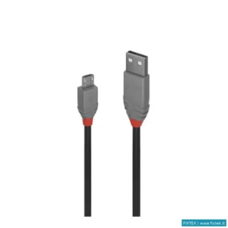 Cavi USB Lindy Lindy Cavo USB 2.0 Tipo A A Micro B Anthra Line, 1M