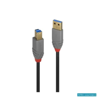 Cavi USB Lindy Lindy Cavo USB 3.2 Tipo A A B, 5 Gbit/S, Anthra Line, 5M