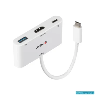 Adattatori Lindy Lindy Converter Da USB 3.2 Tipo C A HDMI Con Porta USB Tipo A E Power Delivery