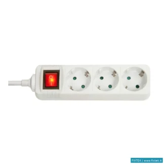 Materiale Elettrico Multiprese Lindy Lindy Lindy Multipresa 3 Ingressi Schuko Con Interruttore, Bian
