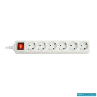 Materiale Elettrico Multiprese Lindy Lindy Lindy Multipresa 6 Ingressi Schuko Con Interruttore, Bian