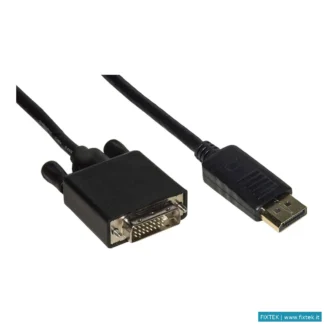 Cavi Hdmi/Vga/Dvi/Dp Link Link Cavo Displayport Maschio - DVI Maschio Contatti Dorati Mt. 3