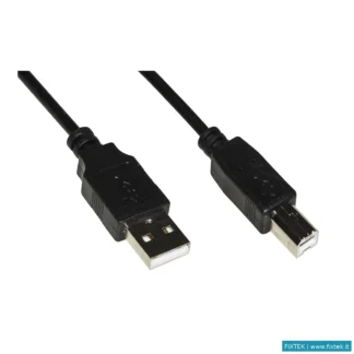 Cavi USB Link Link Cavo USB 2.0 Connettori A-B In Rame Mt 1,80 Nero