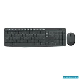 Tastiere Logitech Logitech Bundle Wireless Mouse + Tastiera Mk235 Grigio