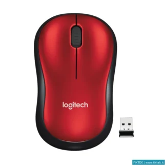 Mouse Logitech Logitech Wireless Mouse M185 Ottico, Usb, Colore Rosso