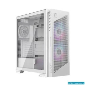 Case Msi Msi Case Mid Tower Bianco, 2 Usb, 1 Type-C, 2X160MM Argb Fan, 1X120MM No-Argb Fan, Argb+Pwm
