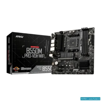 Mainboard Msi Msi Mb Amd B550, B550M Pro-Vdh Wifi, Am4, 4DDR4, 1PCI-EX16, 2PCI-EX1, 2M2, 4SATA3 Matx