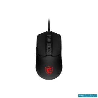 Mouse Msi Msi Mouse Forge Gm100, Usb, Ottico, 6400DPI, 7 Pulsanti Con Rotella, Nero