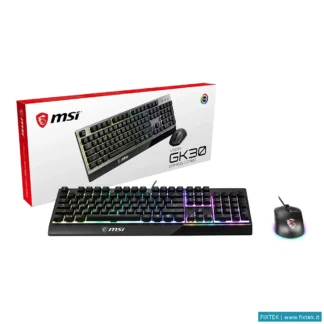 Tastiere Msi Msi Tastiera Layout Italiano + Mouse Vigor Gk30 Combo Black