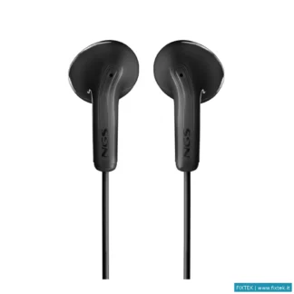 Cuffie E Microfoni Ngs Ngs Cross Flip Black: Cuffie Intrauricolari Con Microfono E Controllo Del Vol