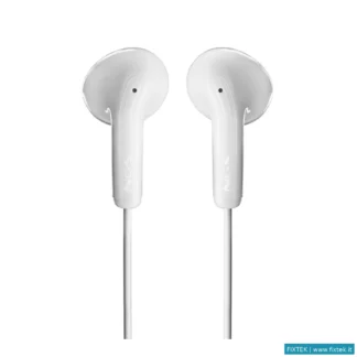 Cuffie E Microfoni Ngs Ngs Cross Glide White: Auricolari A Bottone Con Microfono E Controllo Del Vol