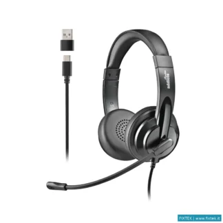 Cuffie E Microfoni Ngs Ngs Cuffie Stereo USB-C Con Controllo Del Volume E Adattatore USB