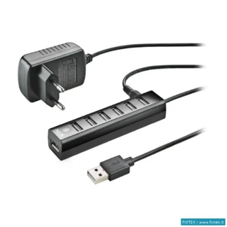 Hub USB Ngs Ngs Hub USB 2.0 7 Porte Con Adattatore Di Alimentazione