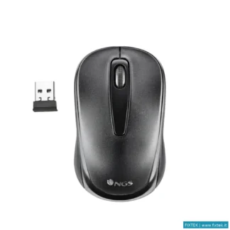 Mouse Ngs Ngs Mouse Con Filo 1200DPI Wireless Conness Usb, Nero