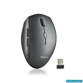 Mouse Ngs Ngs Mouse Nero Ergonomico Senzafili E Bottoni Silenziosi