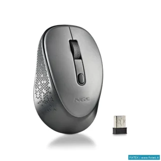 Mouse Ngs Ngs Mouse Wireless Grigio 2 Pulsanti E Rotella Di Scorrimento