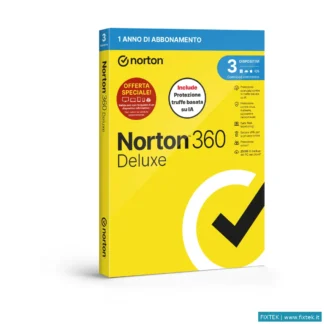 Antivirus Symantec Norton 360 Deluxe 2026 -Antitruffa- Attach - 3 Dispositivi 12 Mesi 25GB - It Box