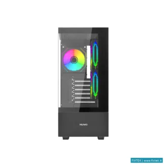 Case Nuwo Nuwo Case Atx Nuwo Clash Ck500 Nero 0.45Mm Spcc 3*Usb3.0/2.0 3*Fan Argb Front E Side Glass