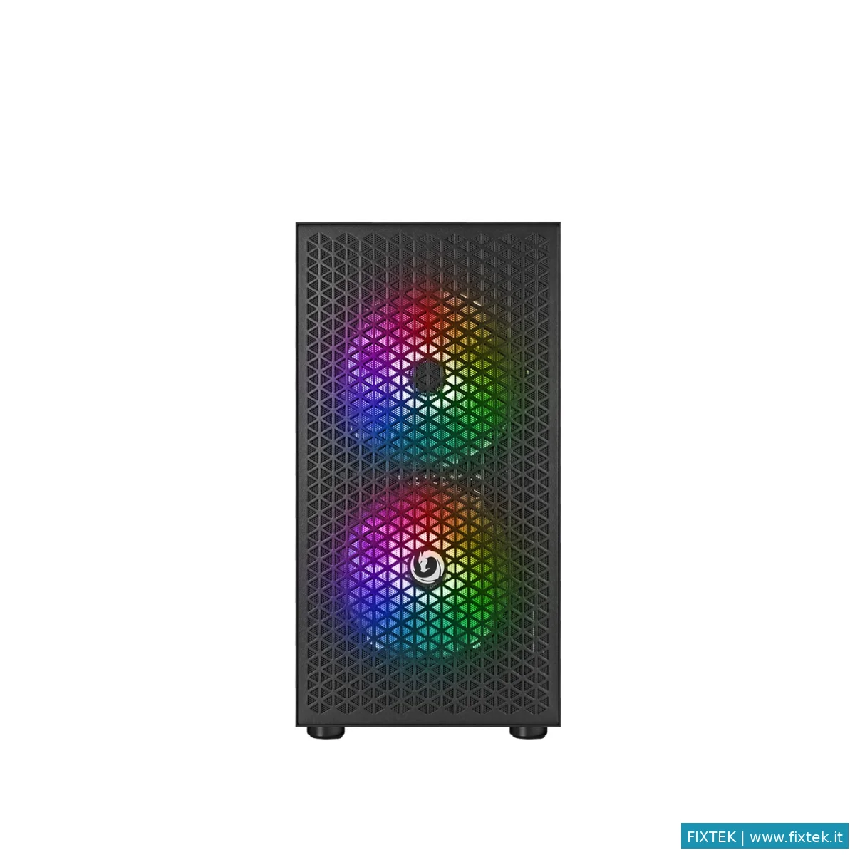 Case Nuwo Nuwo Micro Case Atx Blitz R27 0.5Mm Spcc Usb3.0/2.0 3 Fan 12CM Argb Rainbow Front Glass Si