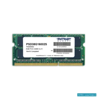 Memorie RAM Patriot Patriot RAM Sodimm 8GB DDR3 1600MHZ