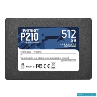 SSD Interni Patriot Patriot SSD Interno P210 512GB 2,5 SATA 6GB/S R/W 530/430