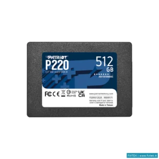 SSD Interni Patriot Patriot SSD Interno P220 512GB 2,5" SATA 6GB/S R/W 500/500