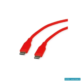 Cavi USB Roline Roline Cavo USB Colorato, 1M, Rosso