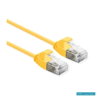 Cavi USB Roline Roline Cavo Utp Data Center Patchcord Cat.6A, Class Ea, Lsoh, Slim, Giallo, 1M
