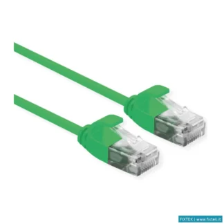 Cavi Di Rete Roline Roline Cavo Utp, Data Center Patchcord Cat.6A/Class Ea, Lsoh, Slim, Verde, 0.5M