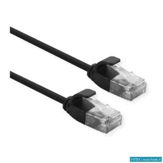 Cavi Di Rete Roline Roline Cavo Utp Data Center Patchcord Cat.6A/Class Ea, Lsoh, Slim, Nero, 0.3M