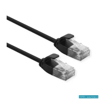 Cavi Di Rete Roline Roline Cavo Utp Data Center Patchcord Cat.6A, Class Ea, Lsoh, Slim, Nero, 1M