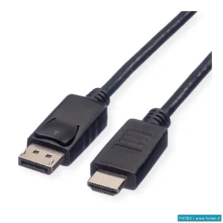 Cavi Hdmi/Vga/Dvi/Dp Roline Roline Green Cavo Displayport Cable, DP - Hdtv, M/M, Black, 2M