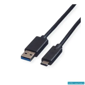 Cavi USB Roline Roline Green Cavo Usb3.2 Gen1, A - C, M/M, Black, 1M