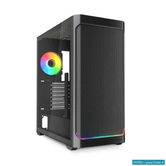 Case Sharkoon Sharkoon Case Ak4W Atx RGB Strip Black