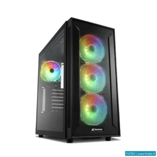 Case Sharkoon Sharkoon Case Atx Tg6M RGB 2XUSB 2.0, 2XUSB 3.0, Vetro Temperato, 4X 120 Argb, Argb Co