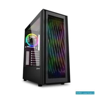 Case Sharkoon Sharkoon Case RGB Wave, Atx, Addressable, 7 Slot Expansion, 1 Usb-C, 2 USB 3.0