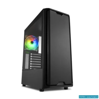 Case Sharkoon Sharkoon Case Sk3 RGB Atx 7 Slot Espansione, Pannello Frontale Vetro Temperato, 2 Port
