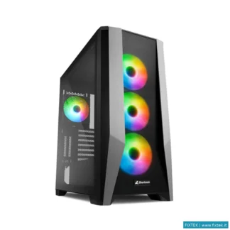 Case Sharkoon Sharkoon Case Tg7M RGB Atx Vetro Temperato, 7 Slot Espansione, 3X120MM Fan Front, 1X12