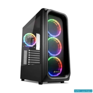Case Sharkoon Sharkoon Case Tk5M RGB Atx 1XUSB 3.2, 2XUSB 3.0, Vetro Temperato, 3X120MM Fan Front