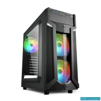 Case Sharkoon Sharkoon Case Vg6-W Rgb, Atx, 2XUSB2, 2XUSB3, 6 Slots, 2X120 LED Front 1X120 Rear, Win