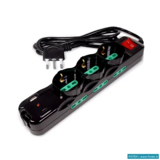 Multiprese Tecnoware Tecnoware Multipresa Input Ita 16A, 3 Uscite Ita/Schuko, 6 Ita 10/16A, Usb-A, U